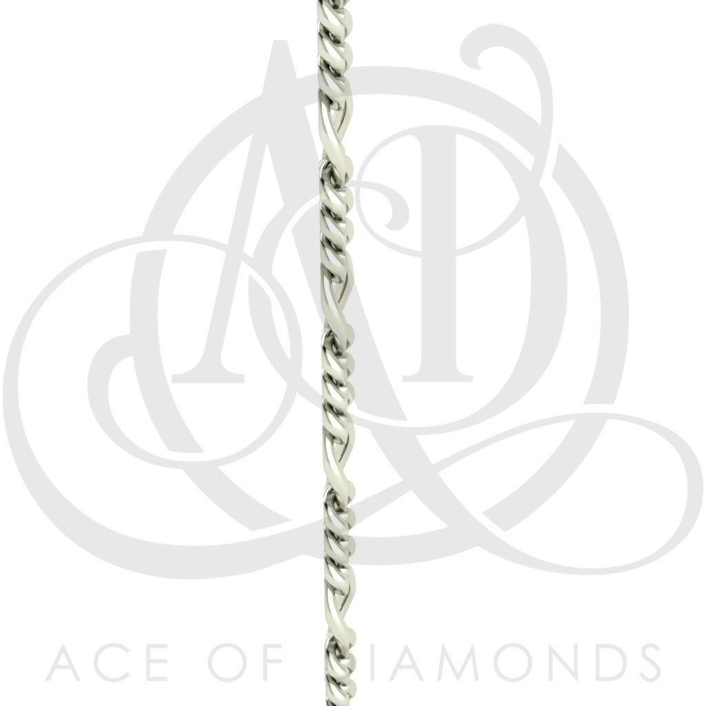 Figaro - 14K White Gold - Chains -   - Ace of Diamonds - 5